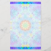 Blue Star Hippy Mandala Patterned Briefpapier (Voorkant)