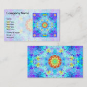 Blue Star Hippy Mandala Patterned Visitekaartje (Voorkant / Achterkant)