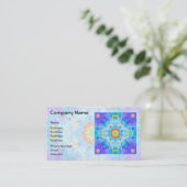 Blue Star Hippy Mandala Patterned Visitekaartje (Staand voorkant)