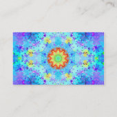 Blue Star Hippy Mandala Patterned Visitekaartje (Achterkant)