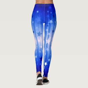 Blue star Independence Day Leggings