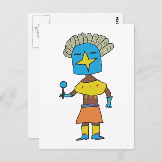 Blue Star Kachina Briefkaart (Voorkant / Achterkant)