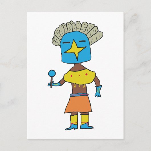 Blue Star Kachina Briefkaart (Voorkant)