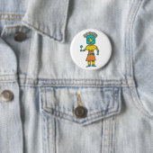 Blue Star Kachina Ronde Button 5,7 Cm (In situ)