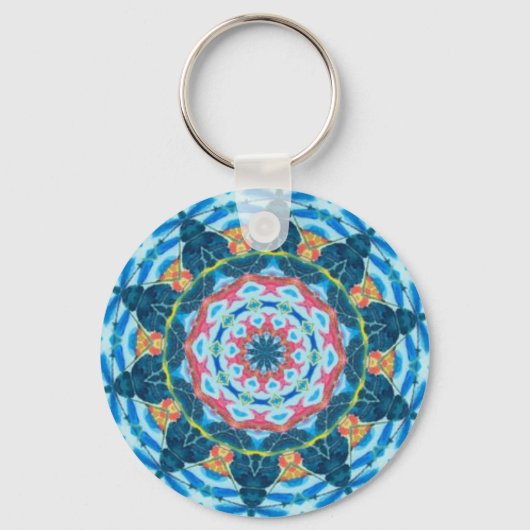 Blue star kaleidoscoop sleutelhanger (Voorkant)