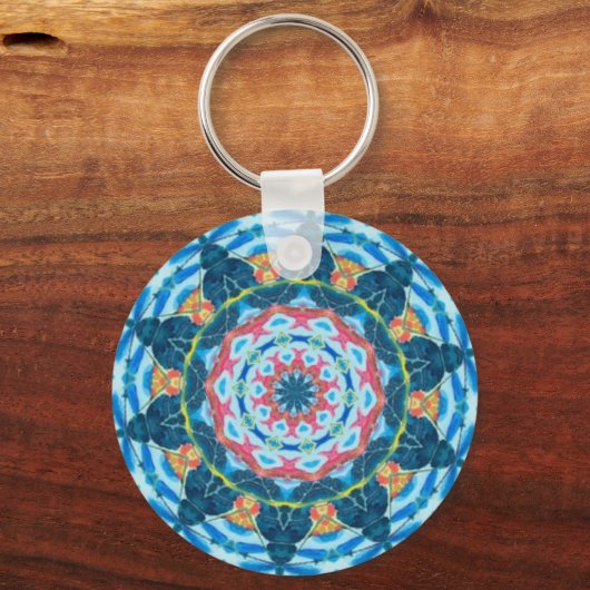 Blue star kaleidoscoop sleutelhanger (Voorkant)