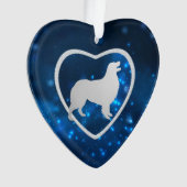 Blue Star Lights Australian Shepherd Dog Ornament (voorkant)