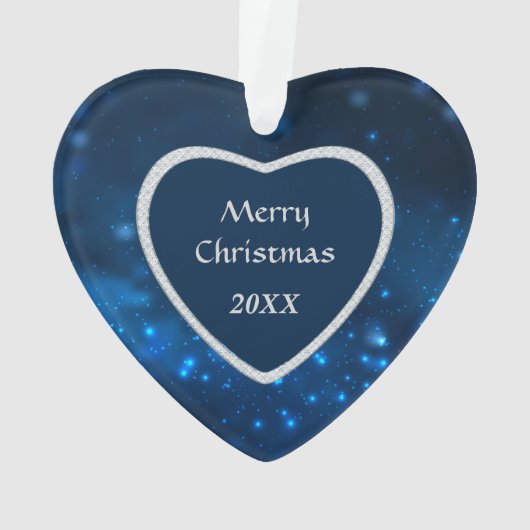 Blue Star Lights Australian Shepherd Dog Ornament (achterkant)