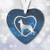 Blue Star Lights Great Dane Dog Ornament