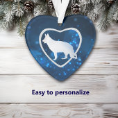 Blue Star Lights Ornament Shepherd Dog