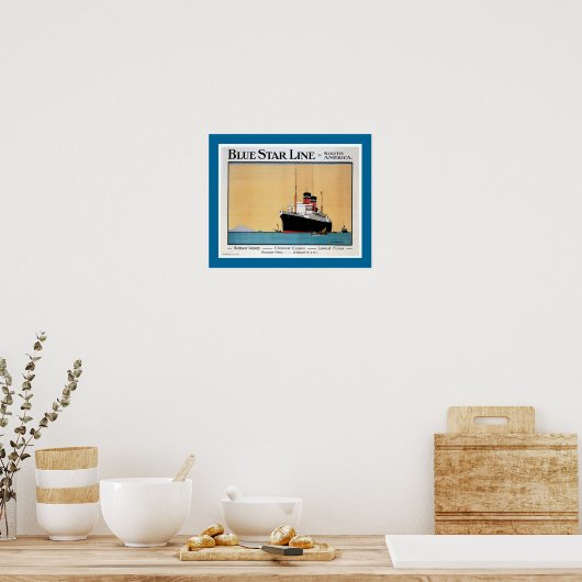 Blue Star Line Poster (Keuken)