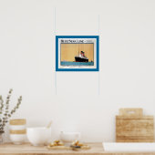Blue Star Line Poster (Keuken)