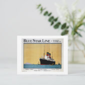 Blue Star Line Zuid-Amerika Briefkaart (Staand voorkant)