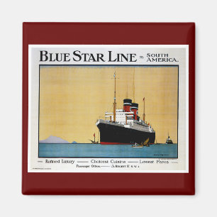 Blue Star Line Zuid-Amerika Magneet
