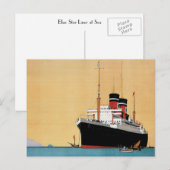 Blue Star Liner Briefkaart (Voorkant / Achterkant)