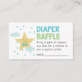 Blue Star Luier Raffle Ticket Informatiekaartje (Voorkant)