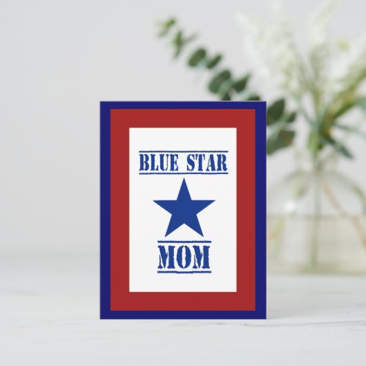 Blue Star Mam Briefkaart (Staand voorkant)