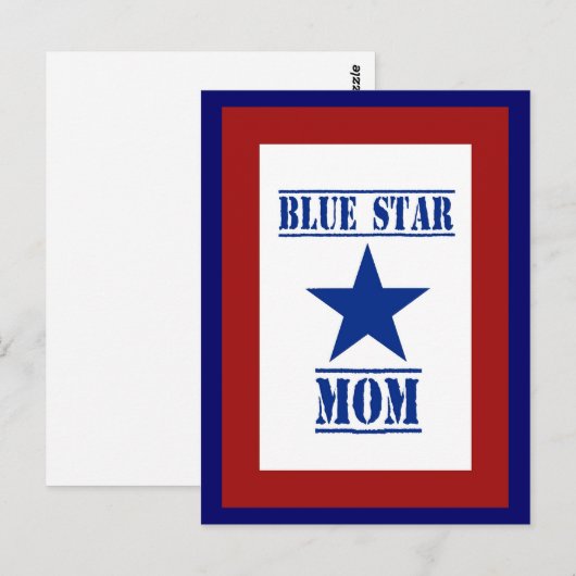 Blue Star Mam Briefkaart (Voorkant / Achterkant)