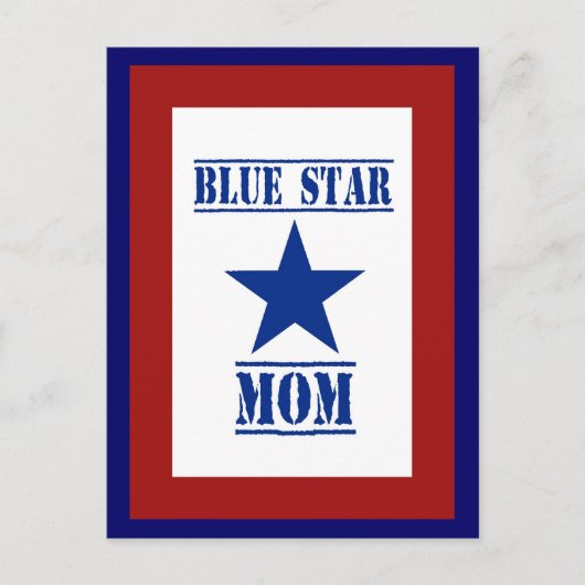 Blue Star Mam Briefkaart (Voorkant)