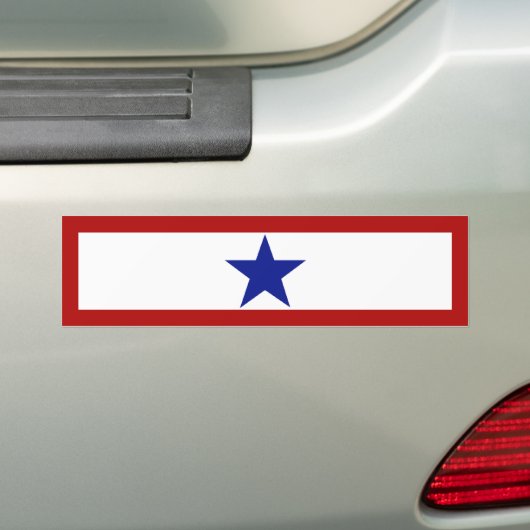 Blue Star Mam Bumpersticker (Op auto)