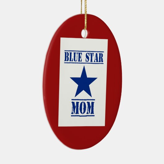 Blue Star Mam Keramisch Ornament (Rechts)
