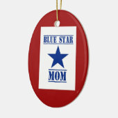 Blue Star Mam Keramisch Ornament (Links)