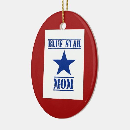 Blue Star Mam Keramisch Ornament (Links)
