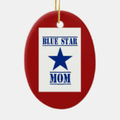 Blue Star Mam Keramisch Ornament (Achterkant)
