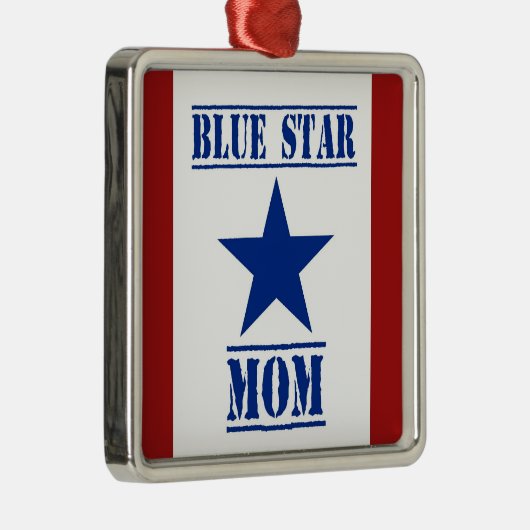 Blue Star Mam Metalen Ornament (Rechts)