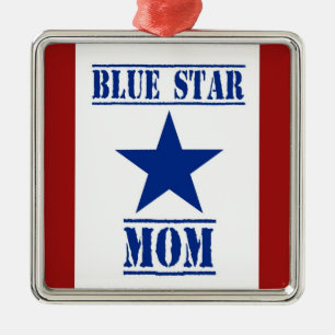 Blue Star Mam Metalen Ornament