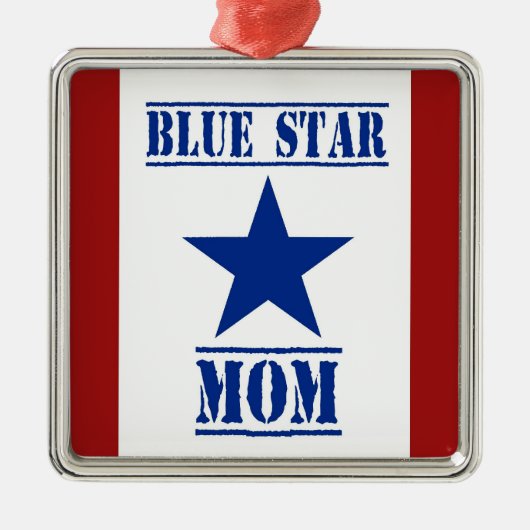Blue Star Mam Metalen Ornament (Voorkant)
