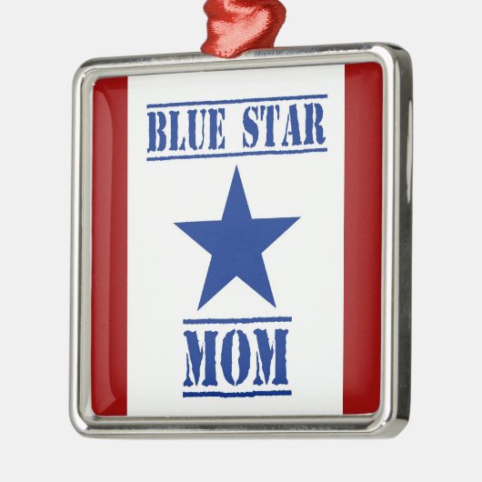 Blue Star Mam Metalen Ornament (Links)