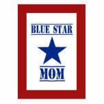 Blue Star Mam Staand Fotobeeldje<br><div class="desc">Blauwe Star mama. Steun van de militaire familie voor zonen en dochters die in de strijdkrachten van de Verenigde Staten werken,  die momenteel in dienst zijn of die veteranen van militaire dienst zijn. Blauwe ster op veld wit met rode rand.</div>