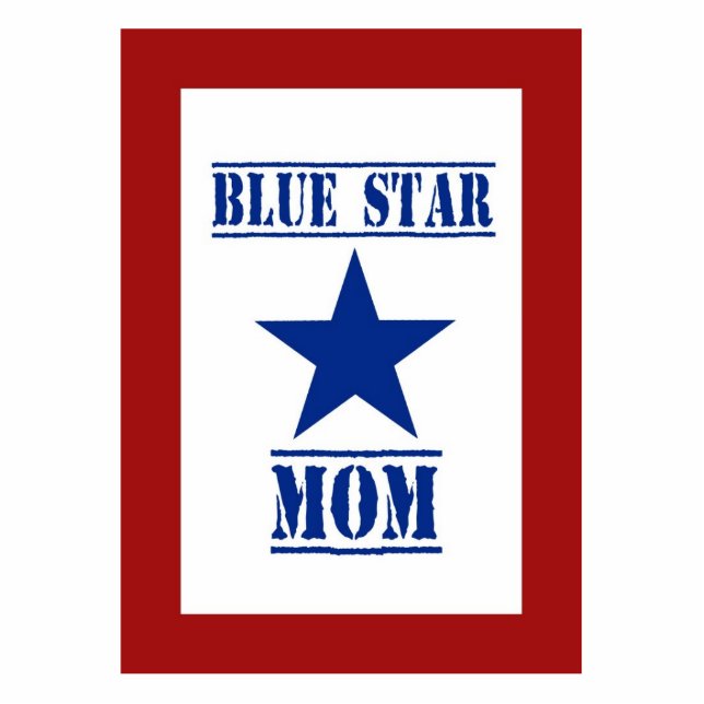 Blue Star Mam Staand Fotobeeldje (Voorkant)