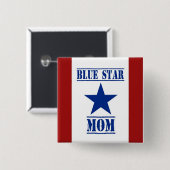 Blue Star Mam Vierkante Button 5,1 Cm (Voorkant /achterkant)