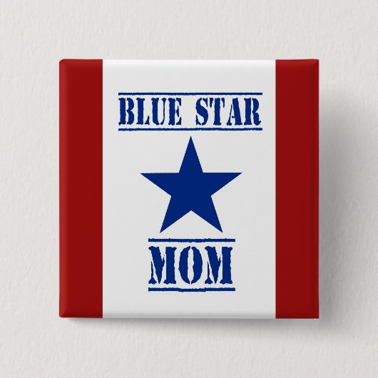 Blue Star Mam Vierkante Button 5,1 Cm (Voorkant)