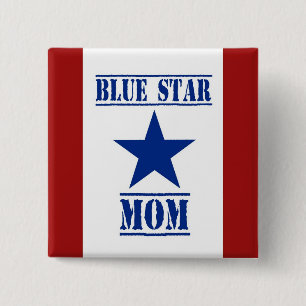 Blue Star Mam Vierkante Button 5,1 Cm