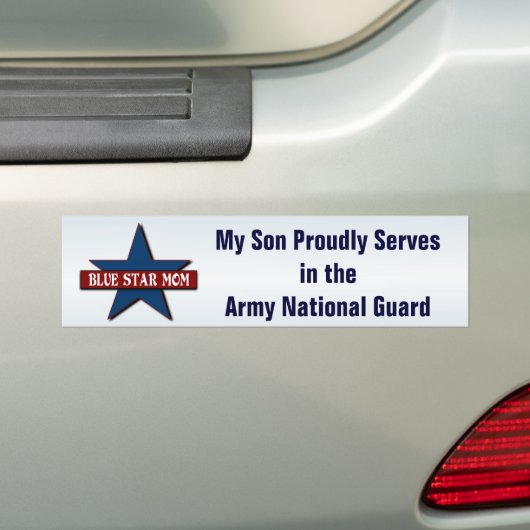 Blue Star    MamSon in Army National Guard Bumpersticker (Op auto)