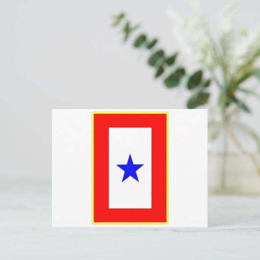 Blue Star moeder Briefkaart (Staand voorkant)