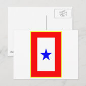 Blue Star moeder Briefkaart (Voorkant / Achterkant)