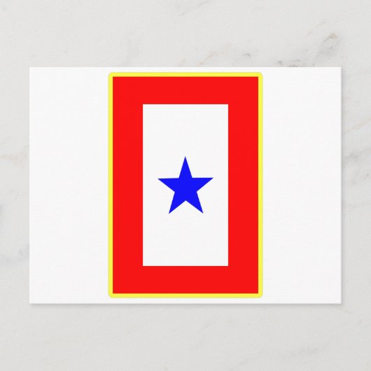 Blue Star moeder Briefkaart (Voorkant)