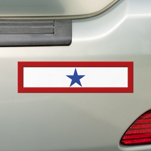 Blue Star Moeder Bumpersticker (Op auto)