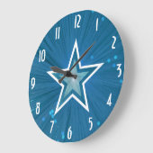 Blue Star 'Numbers' klok rond (Hoek)