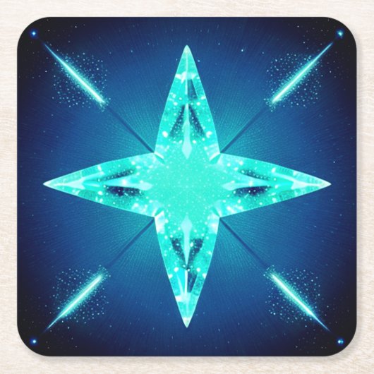 Blue Star Papier Onderzetter (Voorkant)