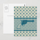 Blue Star-Pistool Briefkaart (Voorkant / Achterkant)
