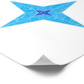Blue Star-Poster Poster (Hoek)