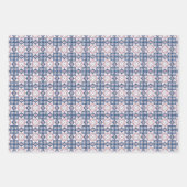 Blue Star Quilt Pattern Wrapping Craft Paper (Voorkant 2)