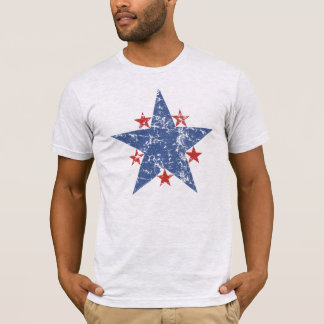 Blue Star Red America Old Glory USA Art T-shirt