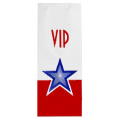 Blue Star Red print VIP-wijn Wijn Cadeautas (Achterkant)