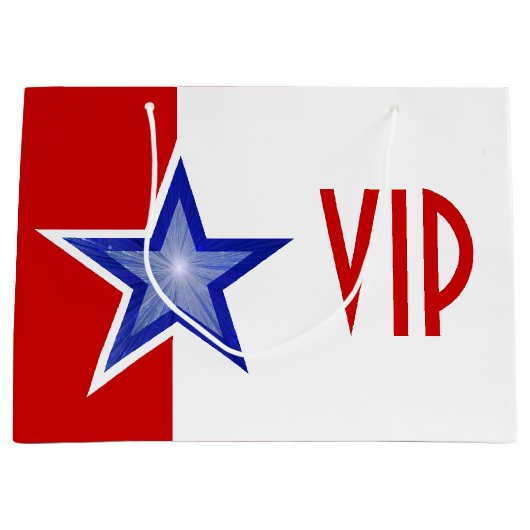 Blue Star Red VIP-cadeautas, groot Cadeauzakje (Voorkant)
